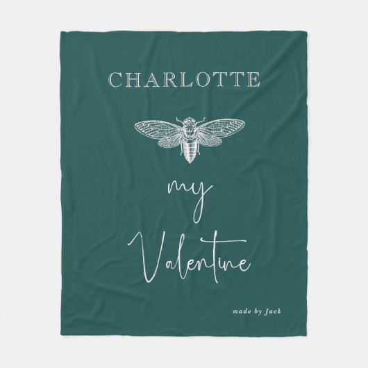 クリエイティブバレンタインデーの告白ギフト フリースブランケット (正面)