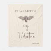 クリエイティブバレンタインデーの告白ギフト フリースブランケット (正面)