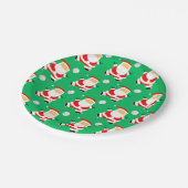 クリエイティブバレーボールクリスマスホリデーパーティー ペーパープレート (アングル)