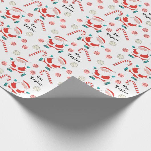 クリエイティブバレーボールクリスマス ラッピングペーパー (角)