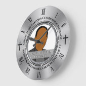 クリエイティブパーソナライズされた牧師の感謝の贈り物， ラージ壁時計 (傾斜)