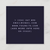 クリエイティブビデオゲームデザイナーゲーマーゲームテスター スクエア名刺 (裏面)