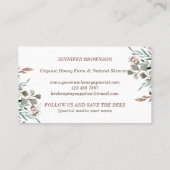 クリエイティブビーアピラ素朴フローラ 名刺 (裏面)