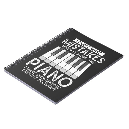 クリエイティブピアニストウィッティピアノミュージシャン音楽愛好家 ノートブック (左側)