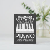 クリエイティブピアニストウィティピアノミュージシャンミュージックラバー ポストカード (スタンド正面)