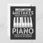 クリエイティブピアニストウィティピアノミュージシャンミュージックラバー ポストカード (正面/裏面)