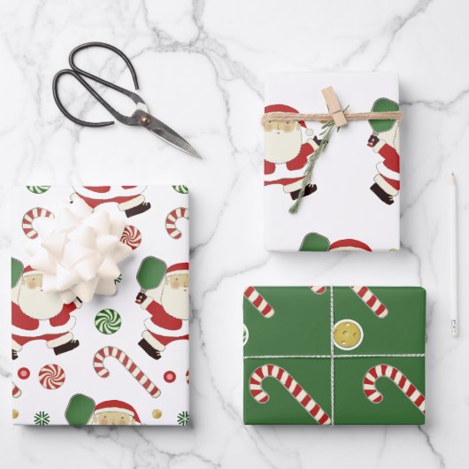 クリエイティブピックボールクリスマスホリデーギフト ラッピングペーパーシート (正面)