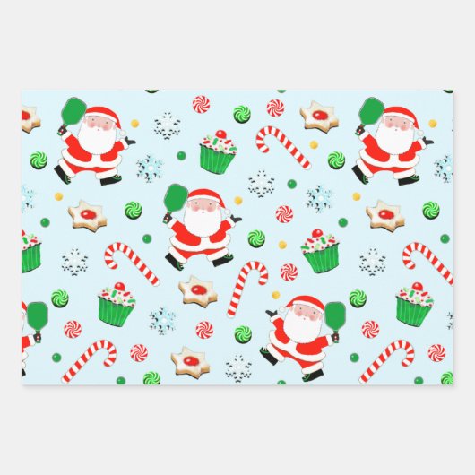 クリエイティブピックボールクリスマスホリデーギフト ラッピングペーパーシート (正面)