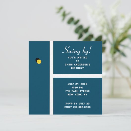 クリエイティブピックボールパーティー 招待状 (スタンド正面)