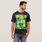 クリエイティブピンクブルー絵を描テクス、抽象芸術。 Tシャツ (正面フル)