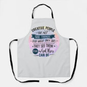 クリエイティブピープル引用文ワードアート エプロン (正面)