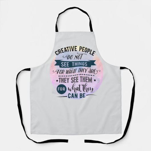 クリエイティブピープル引用文ワードアート エプロン (正面)