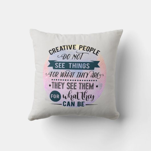 クリエイティブピープル引用文ワードアート クッション (裏面)