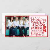 クリエイティブファミリーフォトクリスマスクリスマスカード！ シーズンカード (正面/裏面)