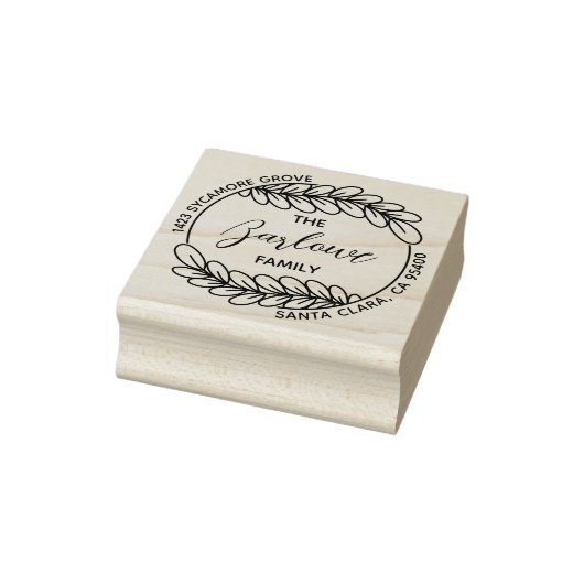 クリエイティブファミリー差出人住所 |エレガントリース ラバースタンプ (スタンプ)