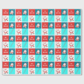 クリエイティブフィールドホッケーホリデーギフト ラッピングペーパー (フラット)