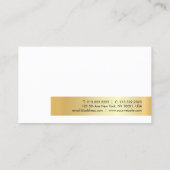 クリエイティブフェイクパーソナライズされたモダンエレガント金ゴールド 名刺 (裏面)