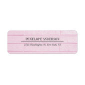 クリエイティブフェミニンピンクウォーシンプルルエレガントモダン ラベル (正面)