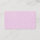 クリエイティブフェミニンピンクトレンディープレーンスタイリッシュシンプル 名刺 (裏面)