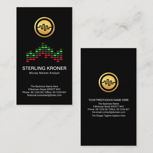 クリエイティブフォーレックスストックグラフ財務コンサルタント 名刺 (正面/裏面)