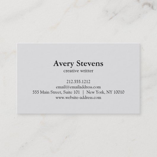 クリエイティブフリーライター書道Nibロゴ 名刺 (裏面)