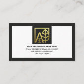 クリエイティブフレ縁どーム金ゴールド横長ハンドマン 名刺 (裏面)