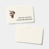 クリエイティブブティック名前をカスタムする&職業 バッジ (正面＆裏面)