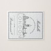 クリエイティブブライダルパーティ要求 ロンドンで私に参加! ジグソーパズル (横)