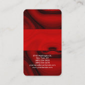 クリエイティブブラウンレッド抽象芸術モダン エレガント 名刺 (裏面)