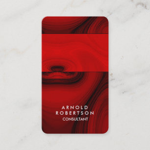 クリエイティブブラウンレッド抽象芸術モダン エレガント 名刺