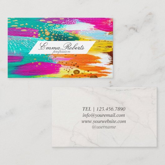 クリエイティブブラシストローククリップアート 名刺 (正面/裏面)