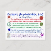 クリエイティブブラシストロークLLC名刺2023 名刺 (裏面)