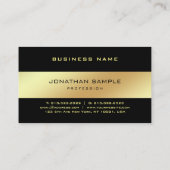 クリエイティブブラックと金ゴールドグラマお洒落ラス平野 名刺 (裏面)