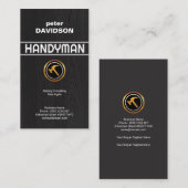 クリエイティブブラックウッドグレンハンディマン看板 名刺 (正面/裏面)