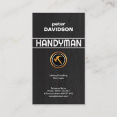 クリエイティブブラックウッドグレンハンディマン看板 名刺 (正面)
