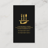 クリエイティブブラックタキシード金ゴールドバトラーブトニエール 名刺 (裏面)