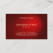 クリエイティブブラックレッドダマスクエレガントテンプレートラグジュアリー 名刺 (裏面)