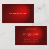 クリエイティブブラックレッドダマスクエレガントテンプレートラグジュアリー 名刺 (正面/裏面)