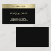 クリエイティブブラック金ゴールドデザインプロフェッショナルテンプレート 名刺 (正面/裏面)