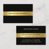 クリエイティブブラック金ゴールドモダントレンディールクステンプレート 名刺 (正面/裏面)