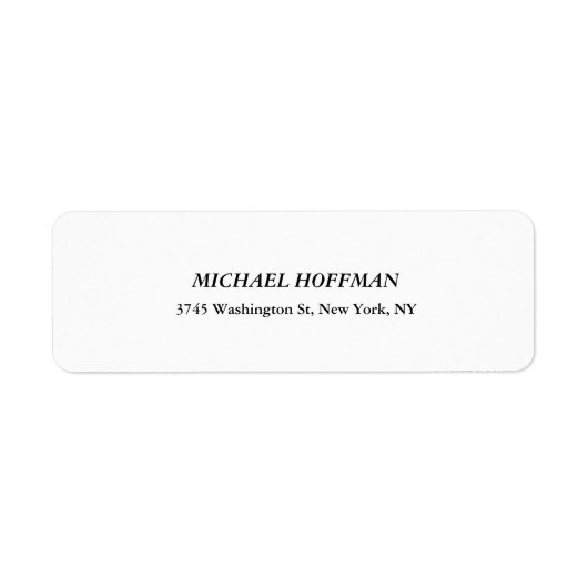クリエイティブブラック&ホワイトクラシカルイタリックかわいい ラベル (正面)