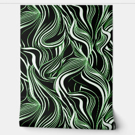 クリエイティブブラック、ホワイト、グリーンのシームレスな抽象的 壁紙