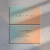 クリエイティブブルーオレングラデーションジユニークモダン 名刺