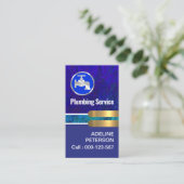 クリエイティブブルーグランジウォーターズ配管 名刺 (スタンド正面)