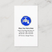 クリエイティブブルーグランジウォーターズ配管 名刺 (裏面)