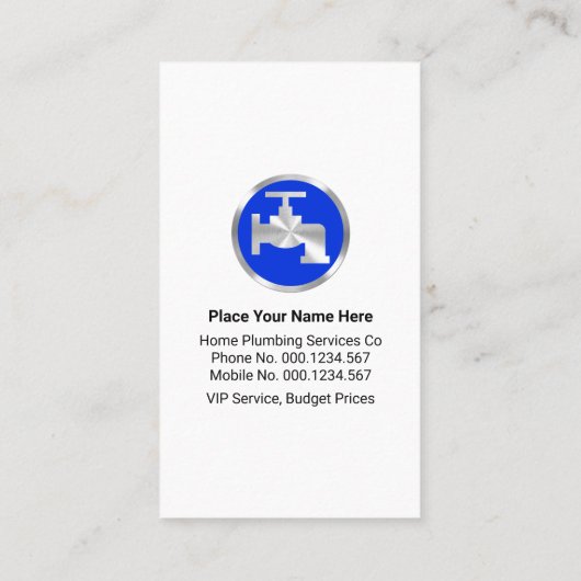 クリエイティブブルーグランジウォーターズ配管 名刺 (裏面)