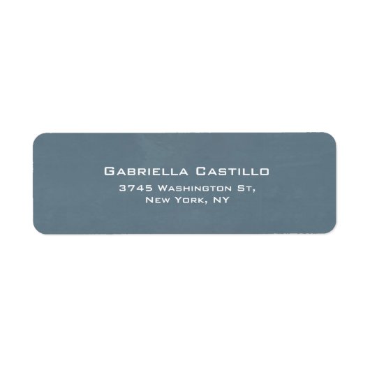 クリエイティブブルーグレープレーンエレガント ラベル (正面)