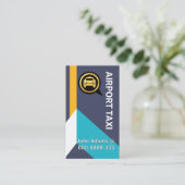 クリエイティブブルースカイフライトウイングエアポートタクシー 名刺 (スタンド正面)