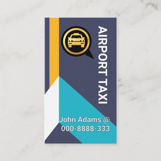 クリエイティブブルースカイフライトウイングエアポートタクシー 名刺 (正面)