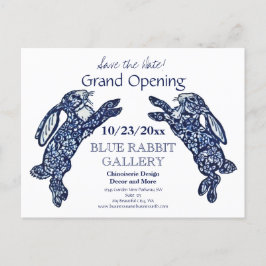 クリエイティブブルーバニービジネスグランドオープン日 案内ポストカード